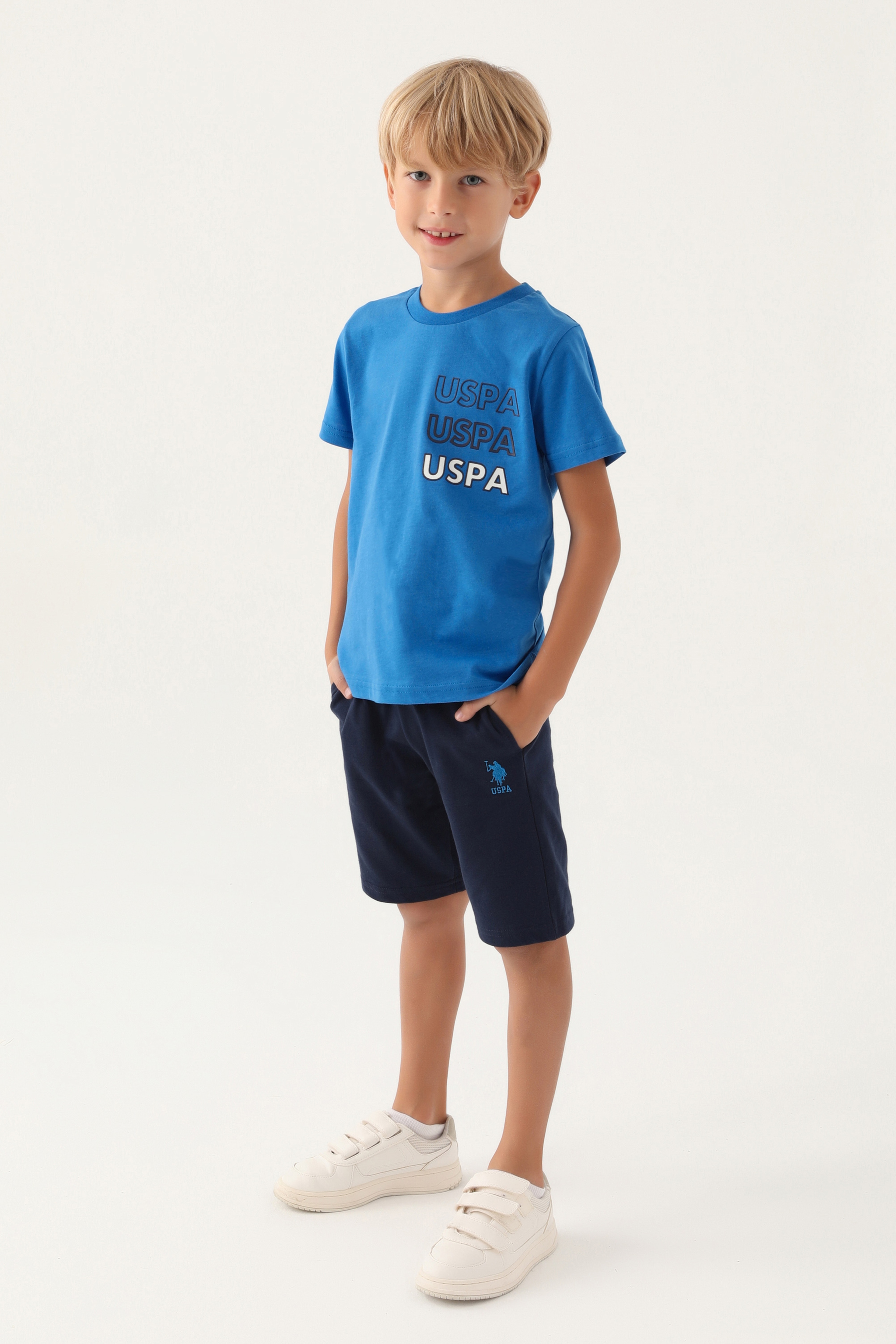 Erkek Çocuk İndigo Pijama Takımı
