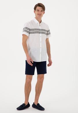 Erkek Koyu Haki Kısa Kollu Gömlek - 50305921018