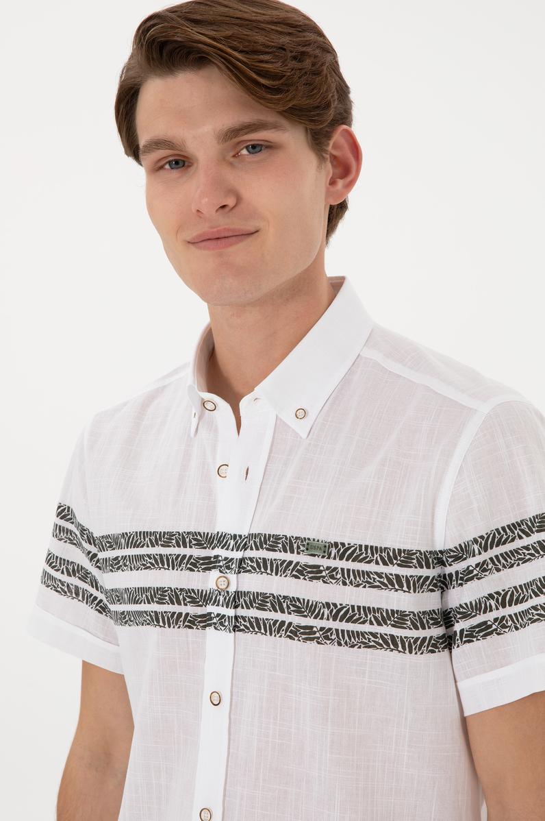 Erkek Koyu Haki Kısa Kollu Gömlek