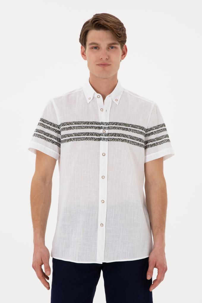 Erkek Koyu Haki Kısa Kollu Gömlek