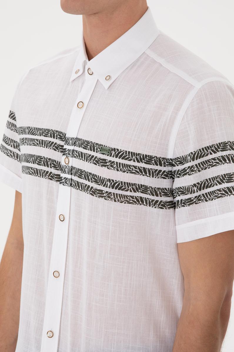 Erkek Koyu Haki Kısa Kollu Gömlek