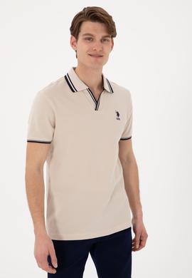Erkek Slim Fit Polo Yaka Taş Tişört - 50298081041