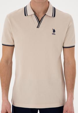 Erkek Slim Fit Polo Yaka Taş Tişört - 50298081041