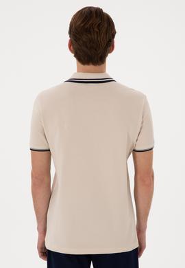 Erkek Slim Fit Polo Yaka Taş Tişört - 50298081041