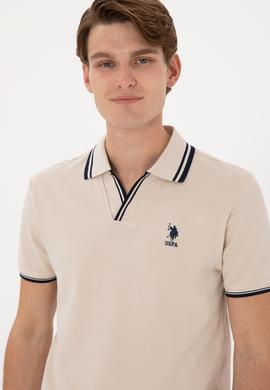Erkek Slim Fit Polo Yaka Taş Tişört - 50298081041