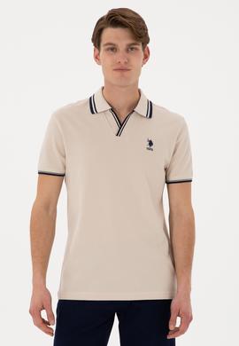 Erkek Slim Fit Polo Yaka Taş Tişört - 50298081041