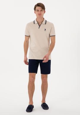 Erkek Slim Fit Polo Yaka Taş Tişört - 50298081041