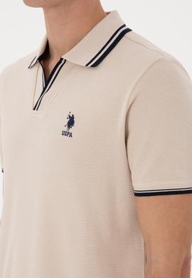 Erkek Slim Fit Polo Yaka Taş Tişört - 50298081041