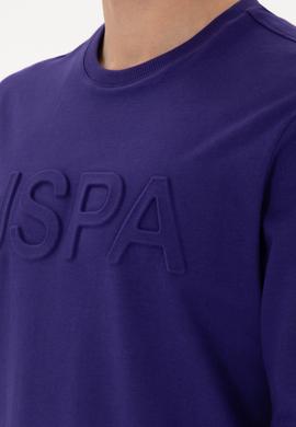 Erkek Regular Fit Bisiklet Yaka Mor Basic Sweatshirt - 50289058217