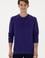 Erkek Regular Fit Bisiklet Yaka Mor Basic Sweatshirt
