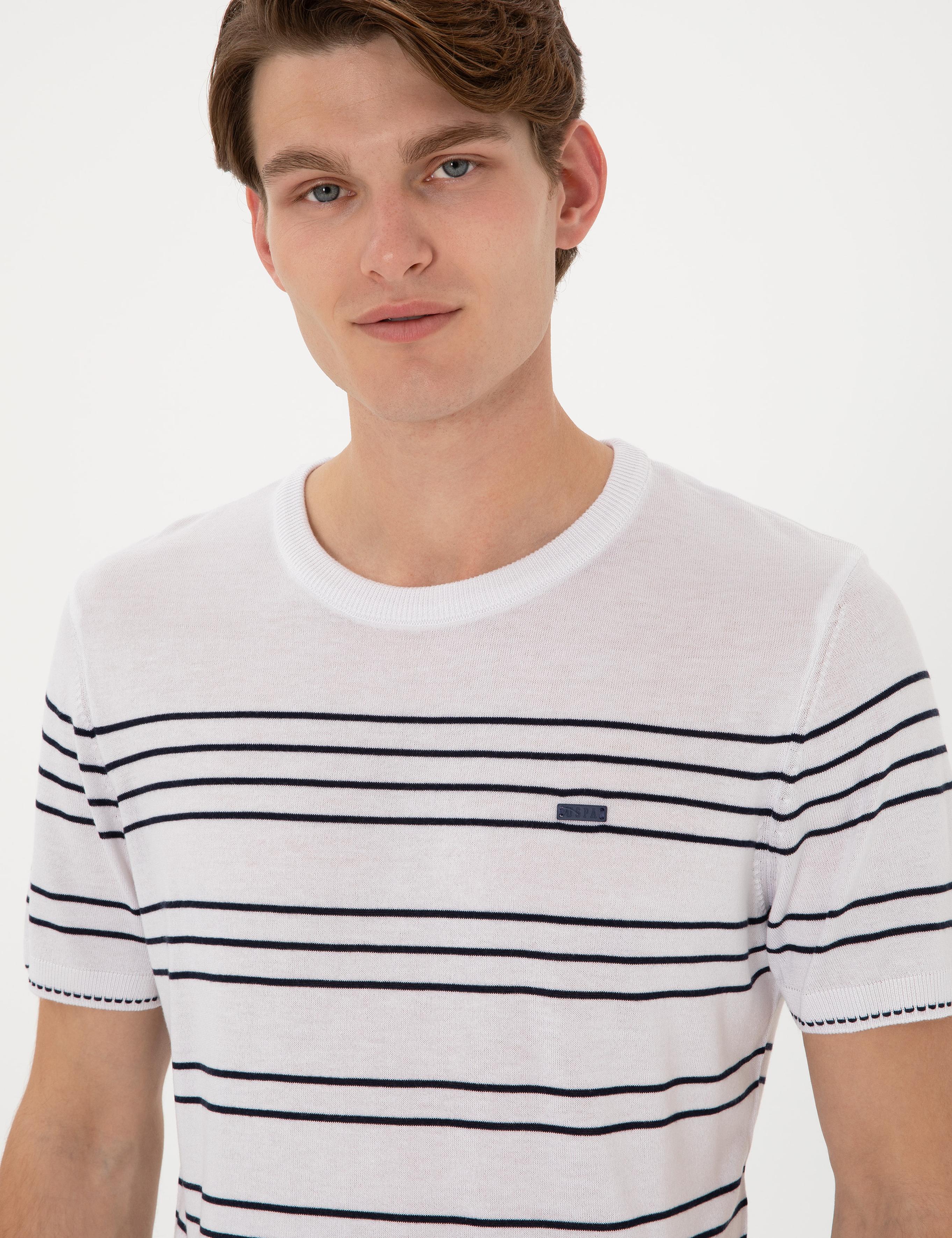 تی شرت یقه گرد اندامی یقه گرد مردانه یو اس پولو | U.S. Polo Assn. - تصویر 2