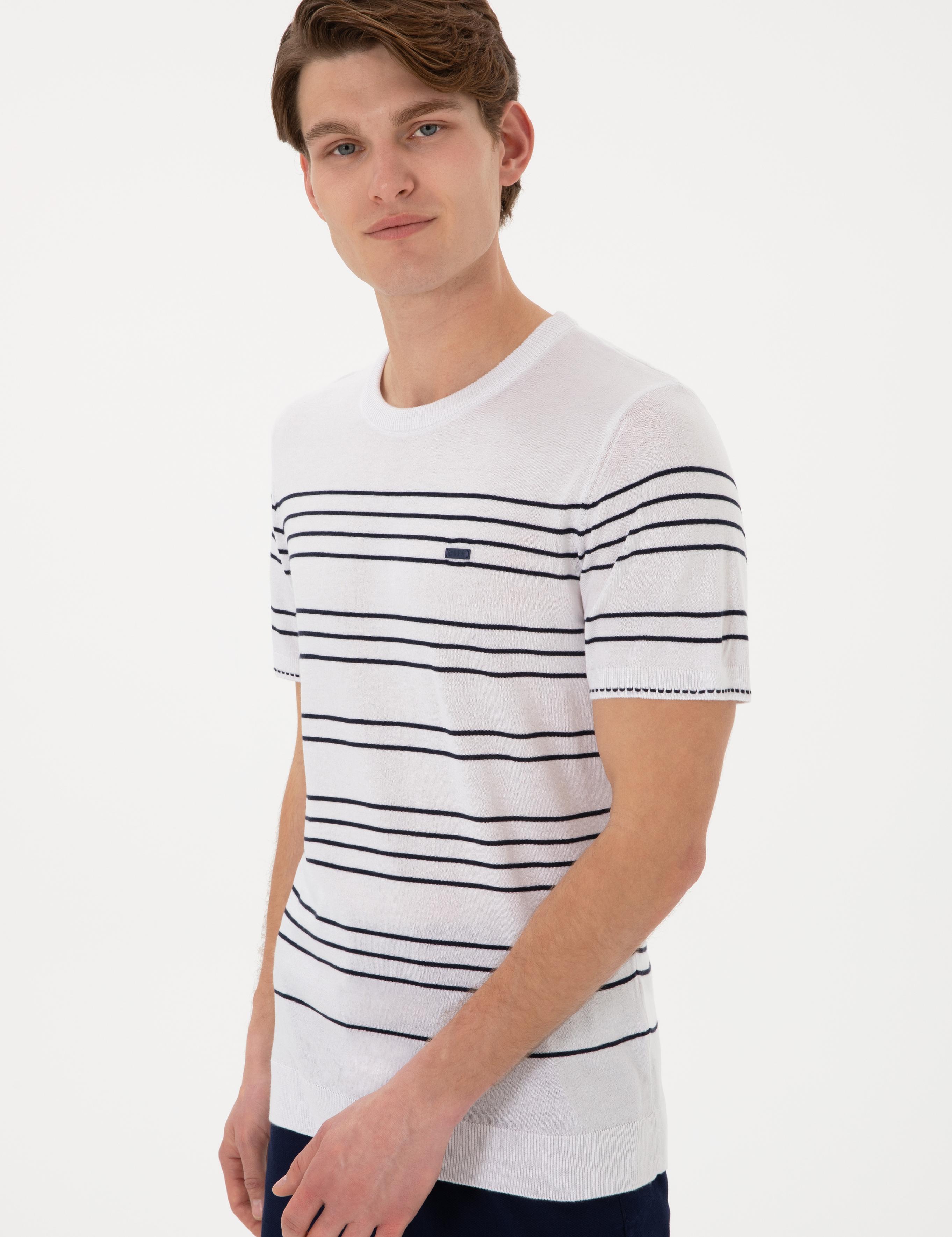 تی شرت یقه گرد اندامی یقه گرد مردانه یو اس پولو | U.S. Polo Assn. - تصویر 3