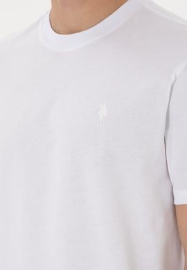 Erkek Regular Fit Bisiklet Yaka Beyaz Tişört - 50306413006