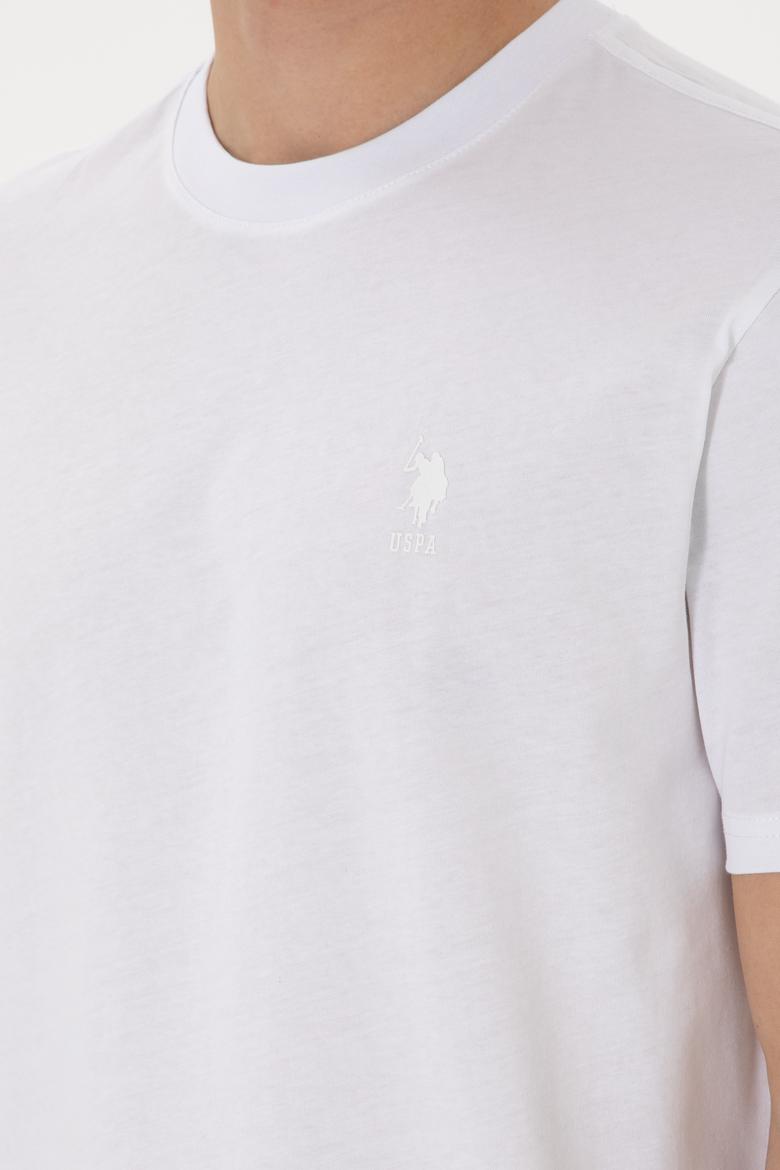 Erkek Regular Fit Bisiklet Yaka Beyaz Tişört - 50306413006