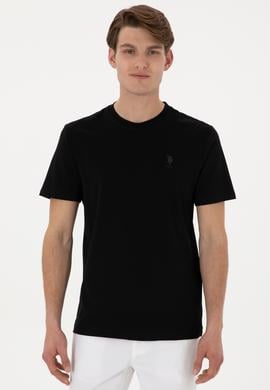 Erkek Regular Fit Bisiklet Yaka Siyah Tişört - 50306413018