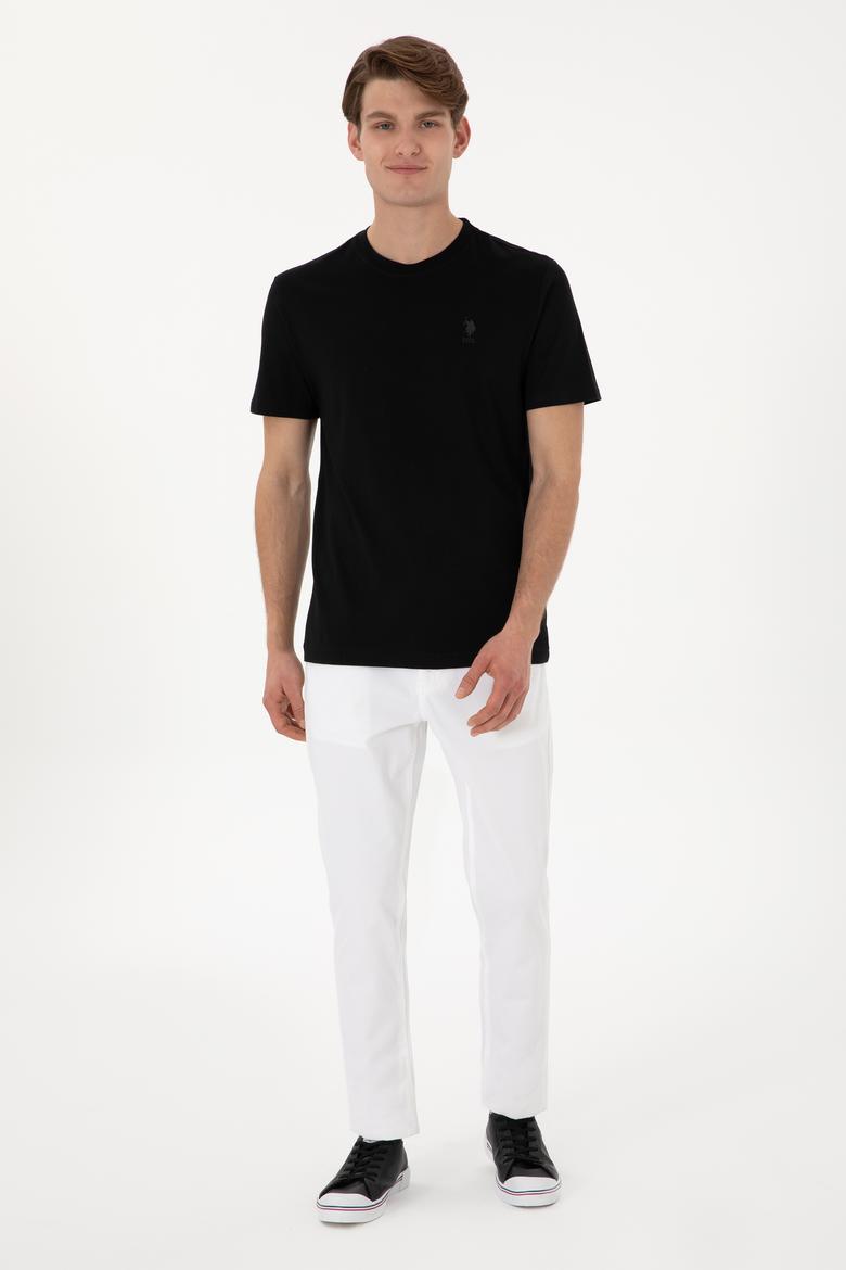 Erkek Regular Fit Bisiklet Yaka Siyah Tişört - 50306413018