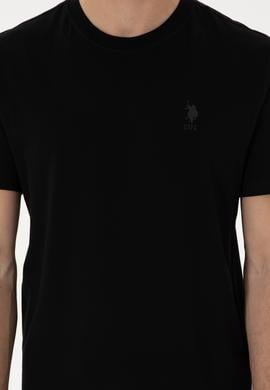 Erkek Regular Fit Bisiklet Yaka Siyah Tişört - 50306413018