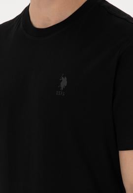 Erkek Regular Fit Bisiklet Yaka Siyah Tişört - 50306413018