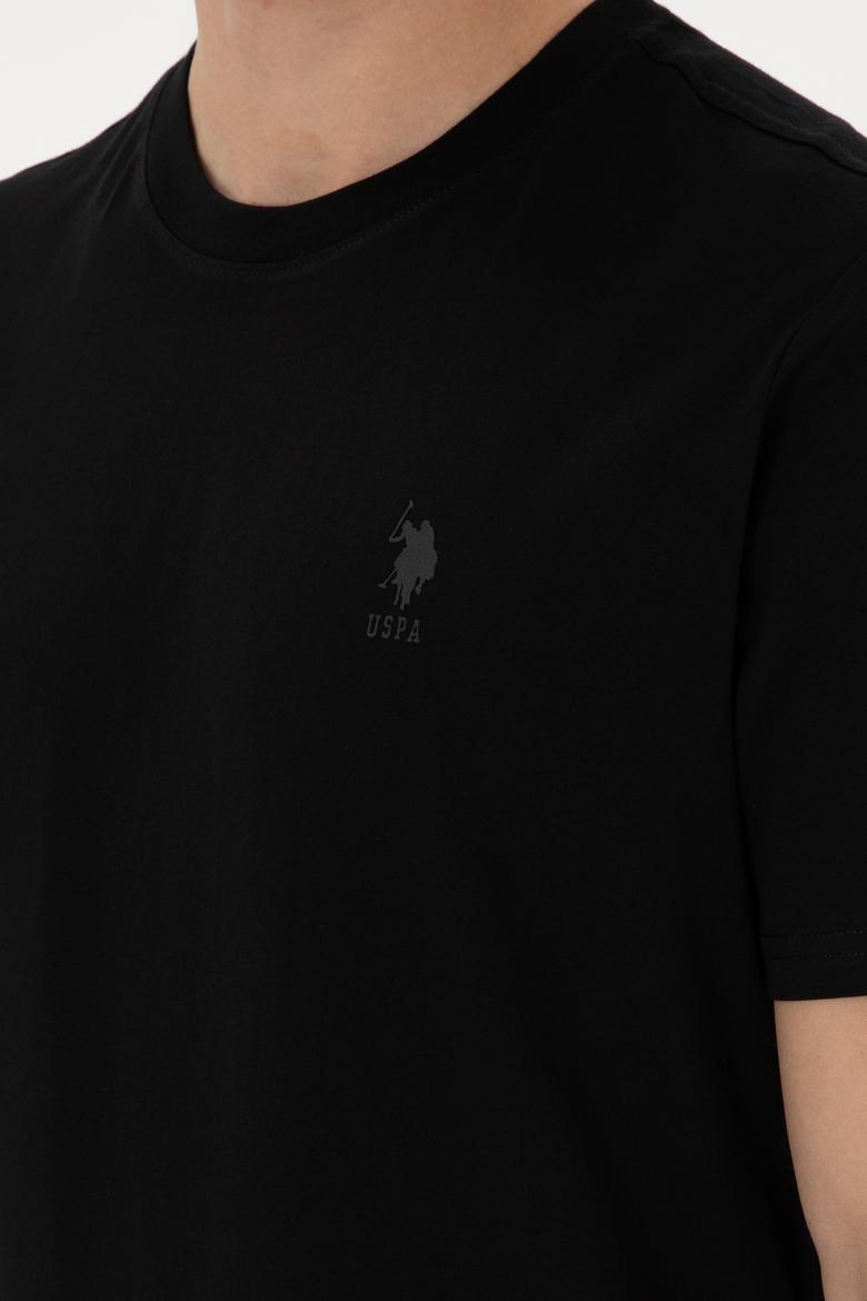 Erkek Regular Fit Bisiklet Yaka Siyah Tişört - 50306413018