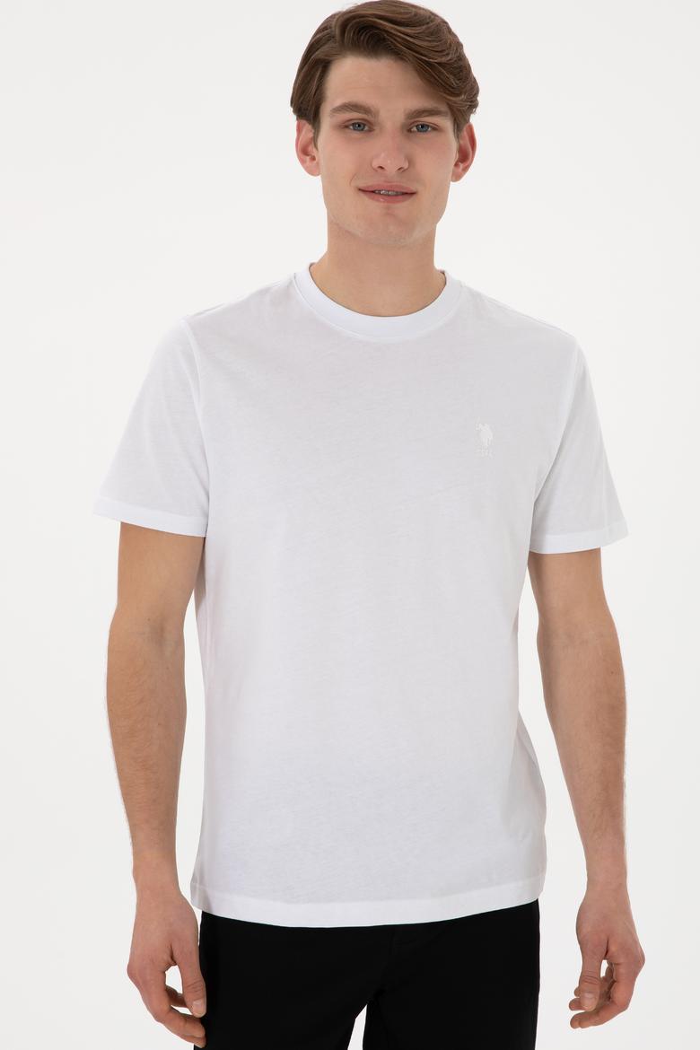 Erkek Regular Fit Bisiklet Yaka Beyaz Tişört - 50306413006