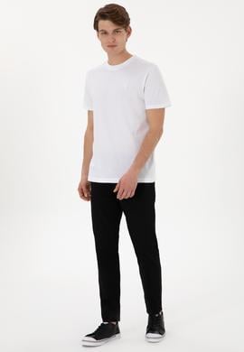 Erkek Regular Fit Bisiklet Yaka Beyaz Tişört - 50306413006