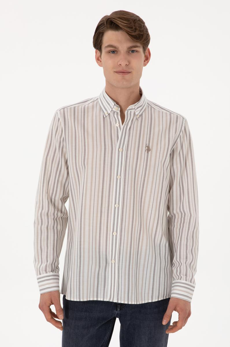 Erkek Vizon Uzun Kollu Gömlek