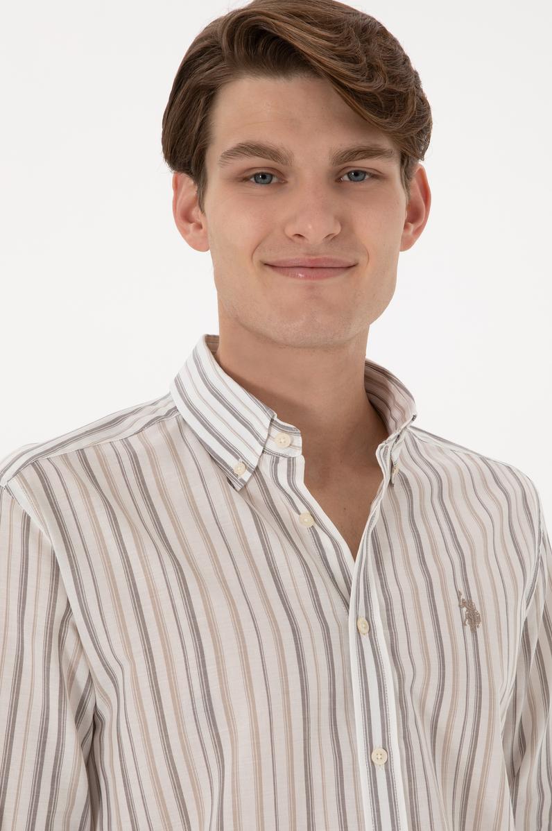 Erkek Vizon Uzun Kollu Gömlek