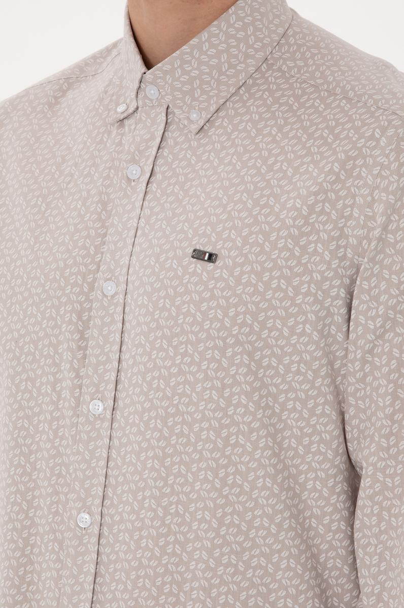 Erkek Taş Uzun Kollu Gömlek