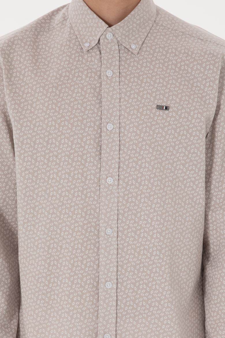 Erkek Taş Uzun Kollu Gömlek - 50300459024