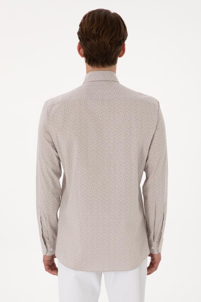 Erkek Taş Uzun Kollu Gömlek - 50300459024