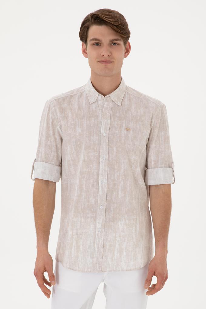 Erkek Taş Uzun Kollu Gömlek