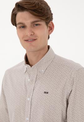 Erkek Taş Uzun Kollu Gömlek - 50300459024