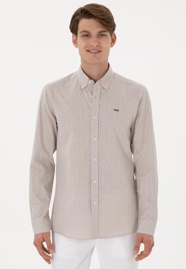 Erkek Taş Uzun Kollu Gömlek - 50300459024