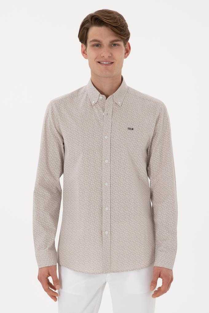 Erkek Taş Uzun Kollu Gömlek