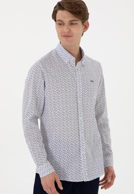 Erkek Lacivert Uzun Kollu Gömlek - 50300459013