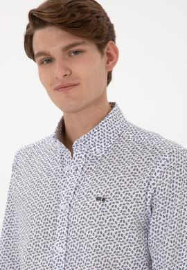 Erkek Lacivert Uzun Kollu Gömlek - 50300459013