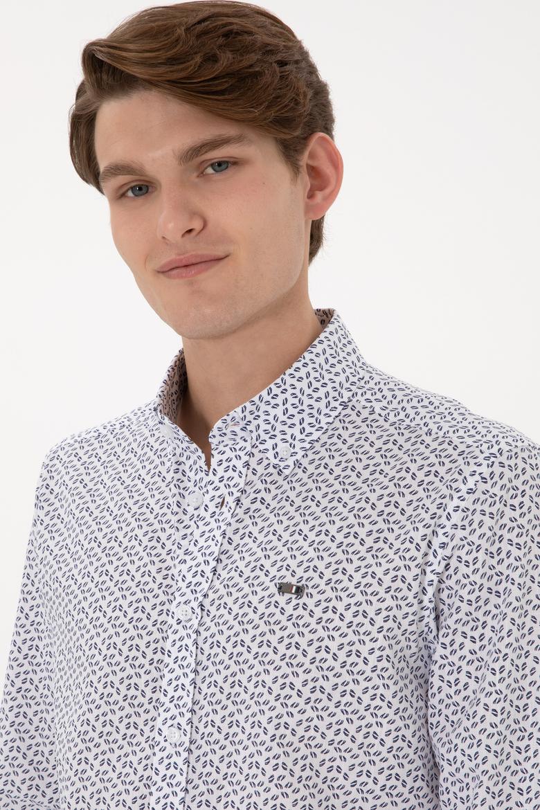 Erkek Lacivert Uzun Kollu Gömlek - 50300459013