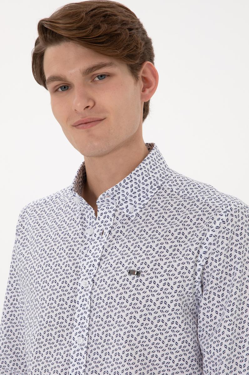 Erkek Lacivert Uzun Kollu Gömlek