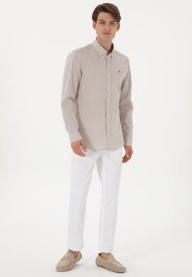 Erkek Taş Uzun Kollu Gömlek - 50300459024