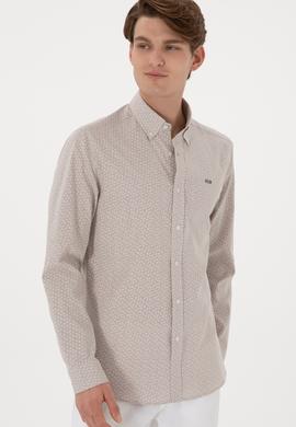 Erkek Taş Uzun Kollu Gömlek - 50300459024