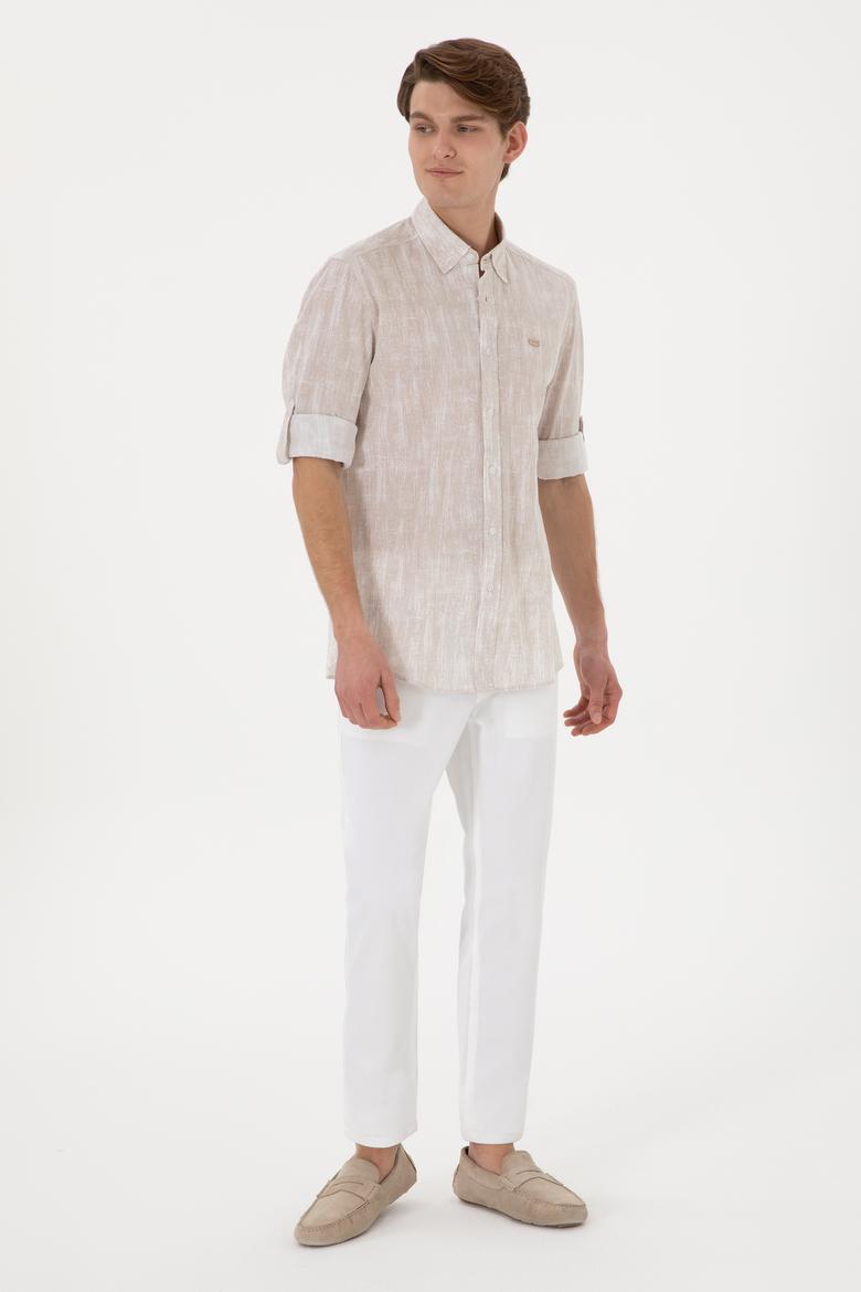 Erkek Taş Uzun Kollu Gömlek - 50300472008