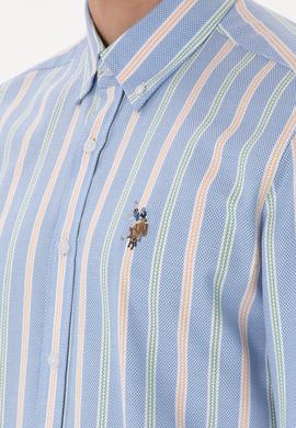 Erkek İndigo Uzun Kollu Gömlek - 50299980007