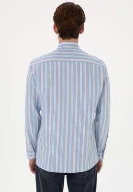 Erkek İndigo Uzun Kollu Gömlek - 50299980007