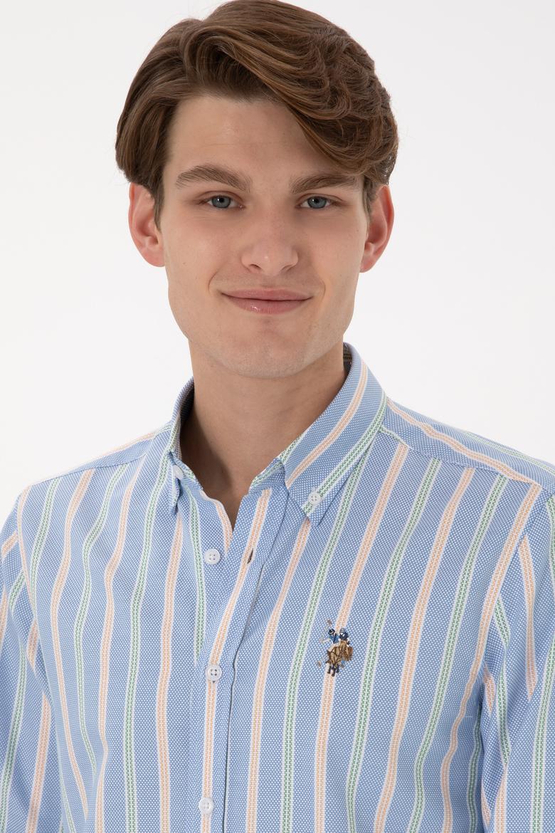 Erkek İndigo Uzun Kollu Gömlek - 50299980007