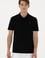 Erkek Regular Fit Polo Yaka Siyah Basic Tişört