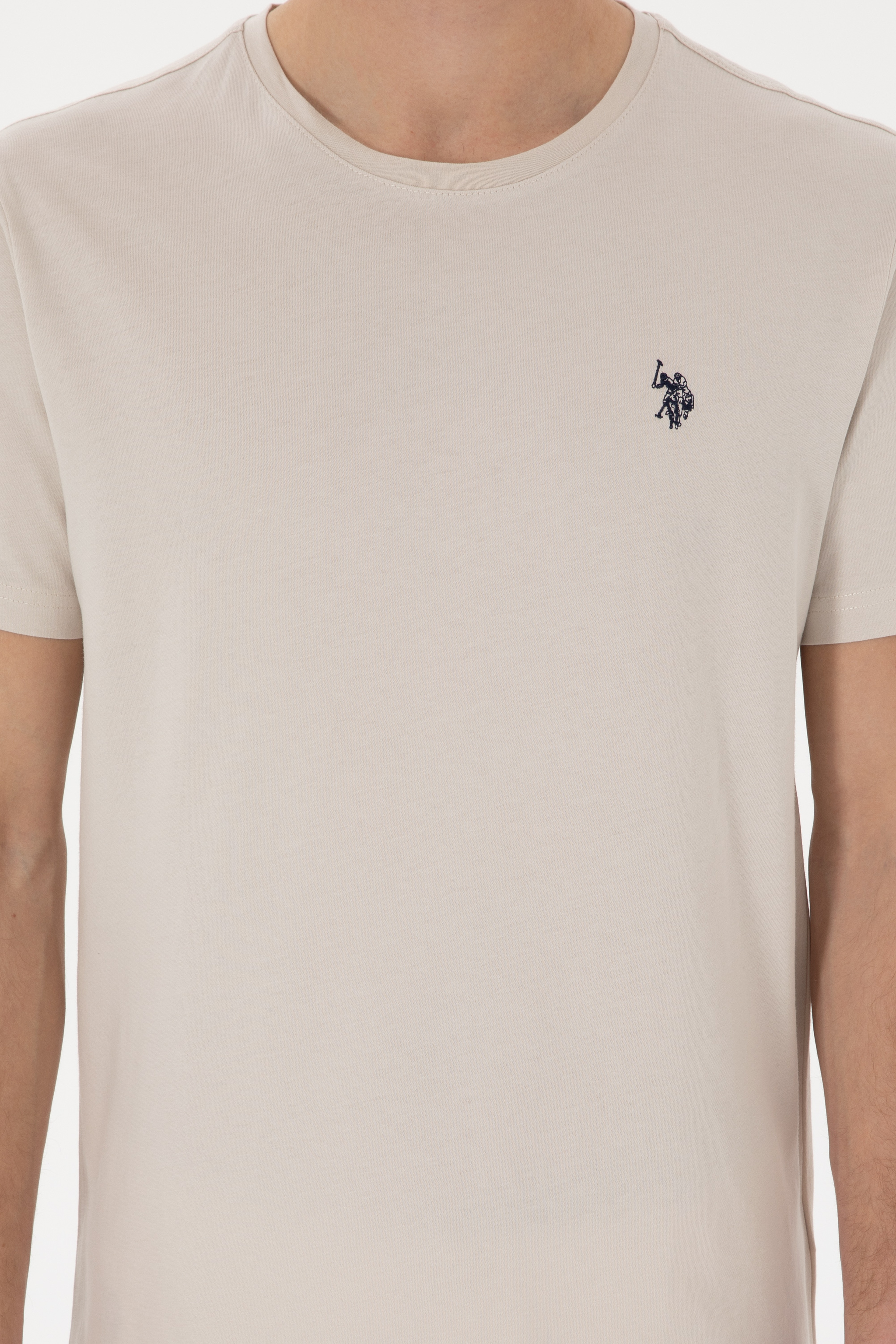 Erkek Regular Fit Bisiklet Yaka Taş Basic Tişört