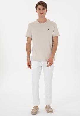 Erkek Regular Fit Bisiklet Yaka Taş Basic Tişört - 50298035081