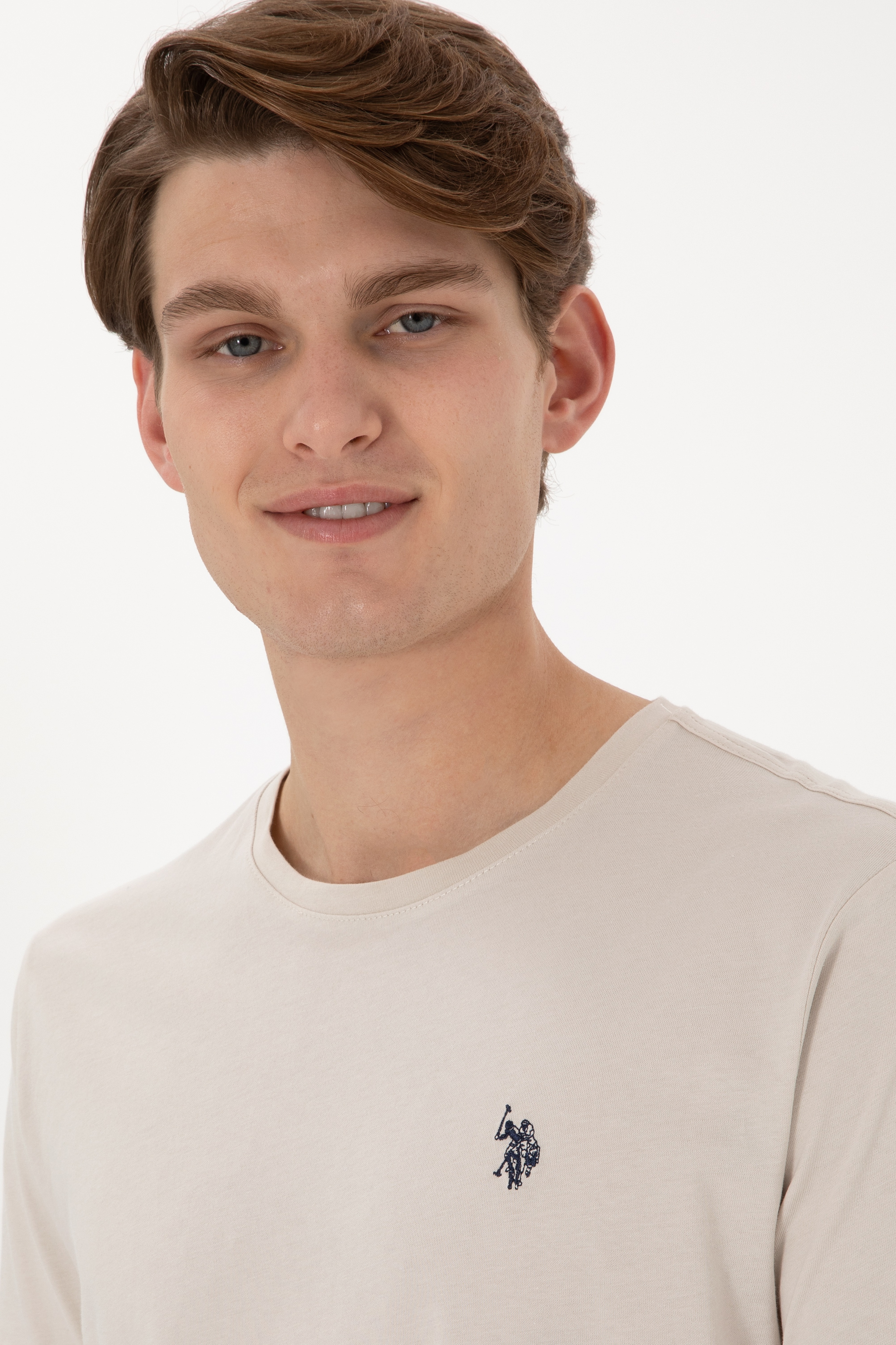 Erkek Regular Fit Bisiklet Yaka Taş Basic Tişört - Image 2