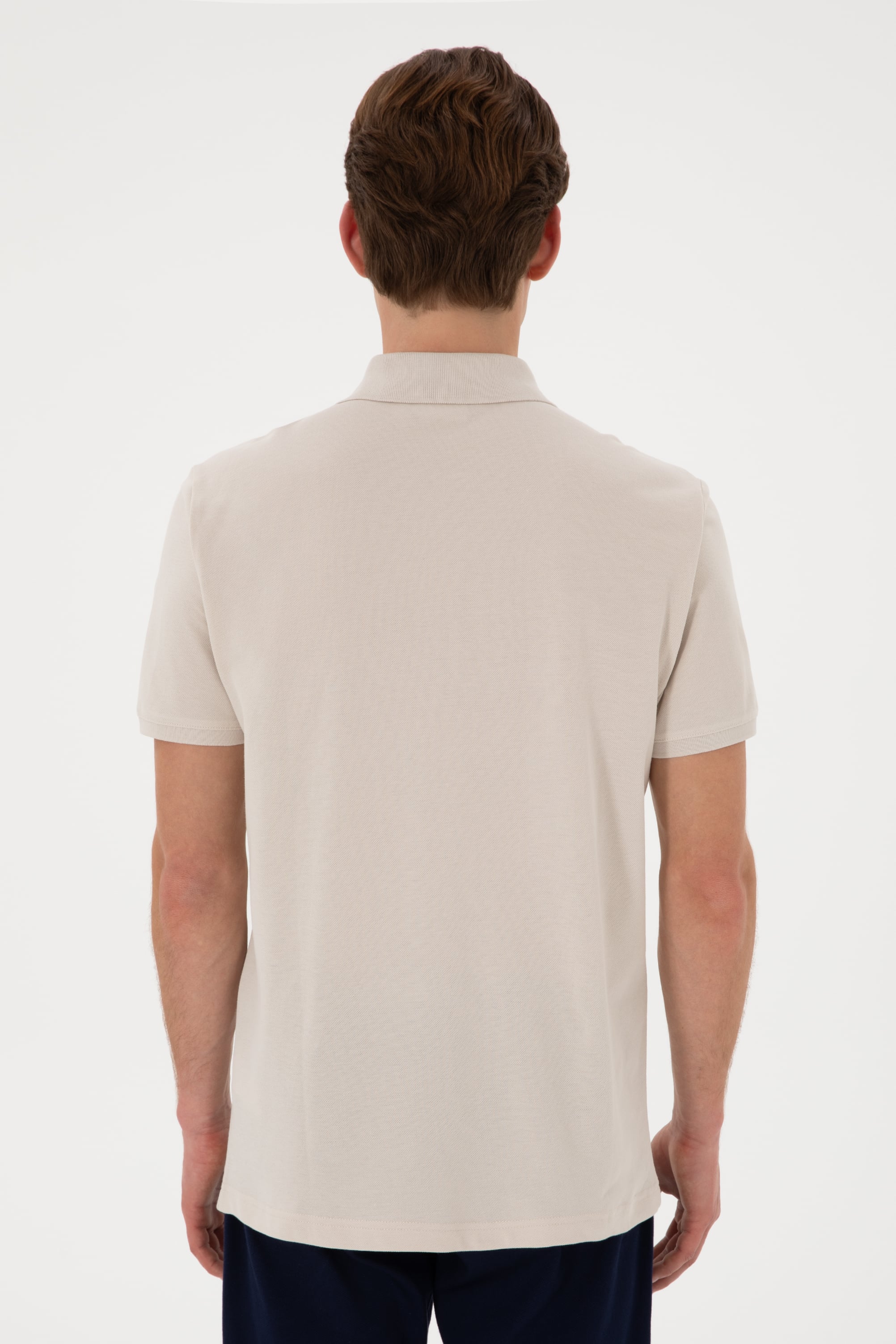 Erkek Regular Fit Polo Yaka Taş Tişört - Image 5