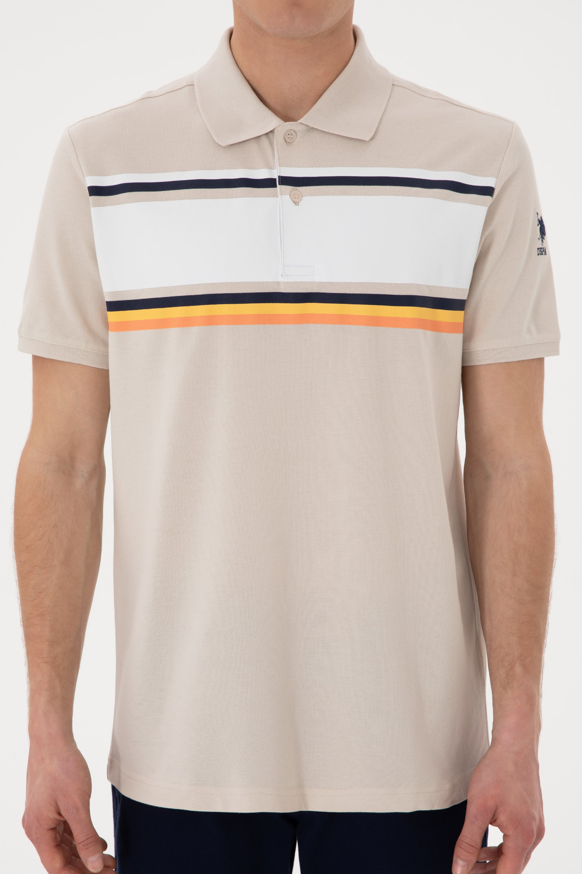 Erkek Regular Fit Polo Yaka Taş Tişört